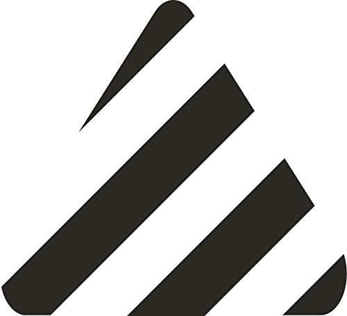 5S Location Marking Arrowhead - Adhesive Laminated Triangle Shaped Floor Marker by Graphical Warehouse - Rounded Corners (Pack of 25) (2x2x2", Black/White) - color: Black/White, size: 2x2x2"