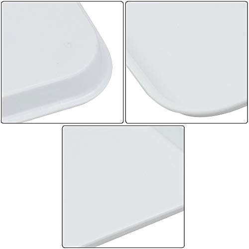 Plastic Fast Food Trays, Cafeteria Trays, 4 Pack Serving Trays (White) - color: White