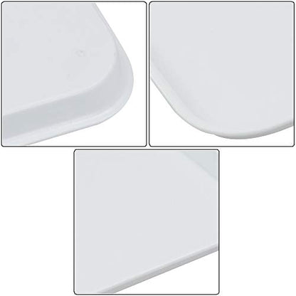 Plastic Fast Food Trays, Cafeteria Trays, 4 Pack Serving Trays (White) - color: White