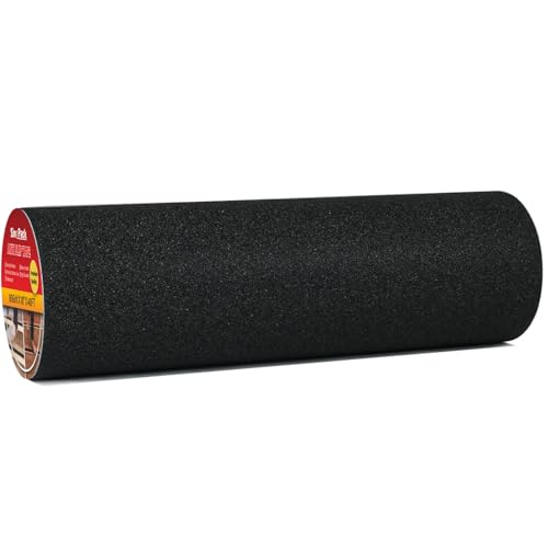 Heavy-Duty Anti-Slip Tape 18" x 40 FT, Industrial Safety Grip Tape for Ramp, Warehouse, Workshop, Garage Floor, Stair Treads - Black Abrasive Non-Slip Roll for Indoor & Outdoor - color: Black, size: 18 IN X 40 FT