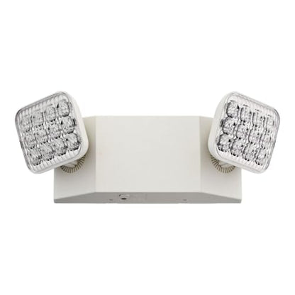 Lithonia Lighting Basics LED Emergency Light, Adjustable Heads 120/277V 2Pk - size: Generation 3 (White, 2-Pack), style: Square Lamp
