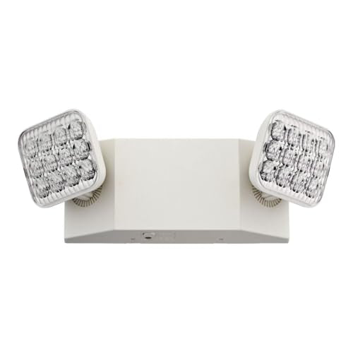 Lithonia Lighting Basics LED Emergency Light, Adjustable Heads 120/277V 6Pk - size: Generation 3 (6-Pack), style: Square Lamp