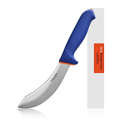 6" Skinning Butcher Knife, X50CrMoV15 Steel, Non-Slip SoftGrip - style: Skinning Knife