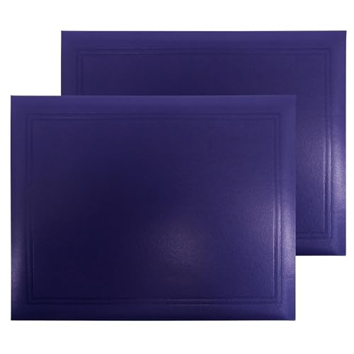 GraduationMall 8.5"x11" Smooth Padded Diploma Cover Certificate Holder Purple,2-Packs - color: Purple, size: 2 Packs