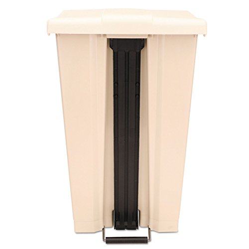 Rubbermaid Commercial Products Legacy Step-On Plastic Trash Can/Container, 23-Gallon, Beige, Hands-Free Garbage Can for Medical Waste in Hospitals/Lab/Emergency/Patient Rooms