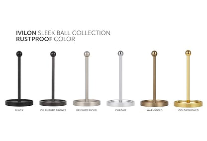 Ivilon Countertop Paper Towel Holder - Modern Sleek Ball Minimalist Design - Color Gold Polished - color: Gold Polished