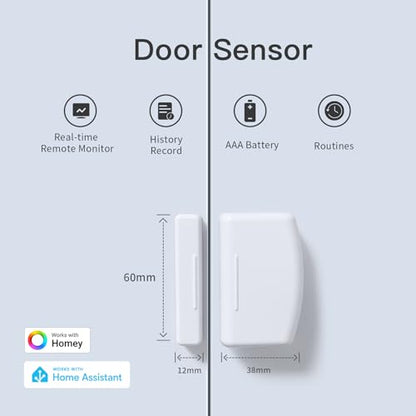 THIRDREALITY Zigbee Contact Sensor 4 Pack, Door and Window Monitor, Home Automation,Works with Home Assistant,SmartThings,Aeotec,Homey,Hubitat or Echo Devices with Build-in Zigbee Hub,hub Required - style: Door Sensor 4 Pack