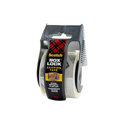Scotch Box Lock Packing Tape,Clear,Extreme Grip Box Packaging Tape for Shipping and Mailing,1.88 in. x 22.2 yd.,6 Rolls with Dispensers,(Pack of 6) - size: 6 Rolls (Pack of 6)