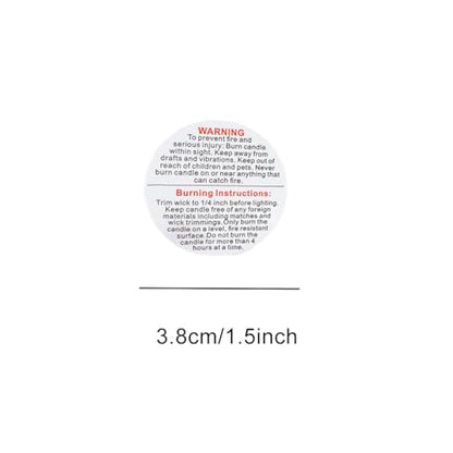 UPSTORE 500Pcs 1.5Inch Candle Warning Labels for DIY Candle Making Craft - color: White