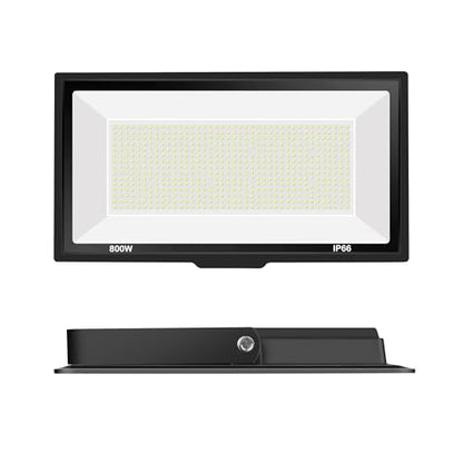 800W LED Flood Light Outdoor,3600W Equivalent Super Bright FloodLight with Plug,80000LM 6000K Daylight White IP66 Waterproof Commercial Lighting for Sports Fields,Courts, Arena, Stadium - size: 800w_1pack