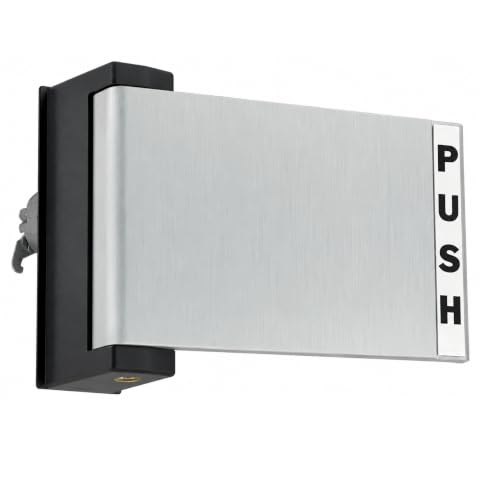Adams Rite Push Paddle Storefront Door Handle, 6"x4.5", Left, Aluminum, PD - color: Aluminum Silver, style: Left Hand