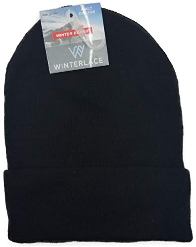 Wholesale Winter Gloves Beanies, Warm Thick Thermal Bulk Case Pack Unisex Men Women - color: Beanies - Black