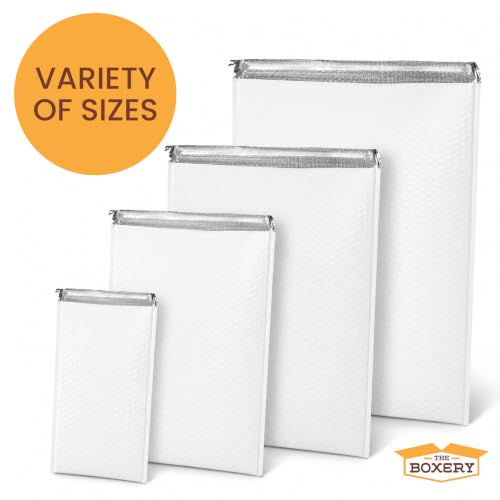 The Boxery 6x10" #0 Poly Bubble Mailers 250 Pack, Padded Envelopes, Self Seal, Waterproof Shipping Bags for Shipping & Packaging - size: #0 6x10'' (250)