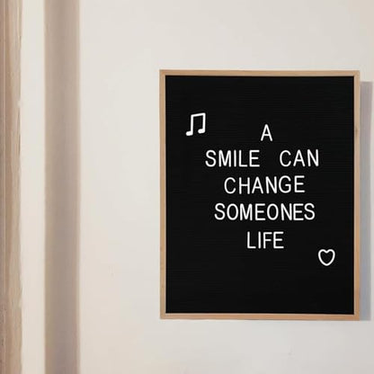 Large Felt Letter Board 24x30 Inch with 748 letters, Menu Board Letter, Felt Board Message Board, Changeable Letter Board Black Letter Board Sign Restaurant, Office, Barnwood Frame Letterboard (Light Oak) - color: Light Oak