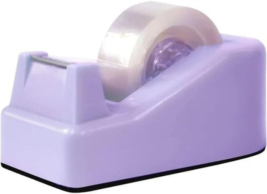 1 Pc Purple Cute Tape Dispenser Desk with Weighted Non-Skid Base, Heavy Duty Dispenser for Packaging in Office,Restaurant, Flower Shop, Scotch Tape Dispenser Desk