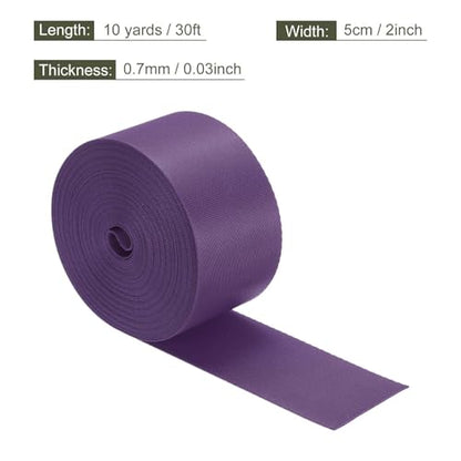 MECCANIXITY Flat Nylon Webbing Strap 2 Inch 10 Yards Bean Purple - color: Bean Purple, size: 2 Inch x 10 Yards