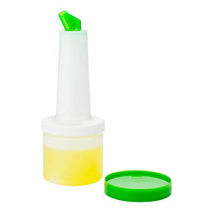 Restaurantware Plastic Storage Container Bottle, Quick Pour, 0.5 qt - color: Green, size: 16 Ounces