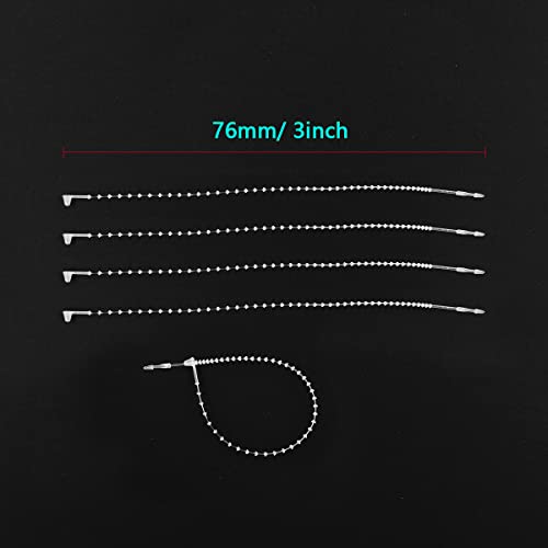 2000 Pcs Snap Lock Pin Tag Fastener Adjustable Security Beaded Loop Tie Plastic for Attach Tags to Products Gift (Transparent, 3 Inch) - size: 3 Inch