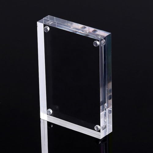 Acrylic Sign Holder, Acrylic Poster Double-Sided Display Stand For Countertops, Acrylic Stands For Display In Offices, Restaurants, And Events(4 x 6cm) - size: 4 x 6cm