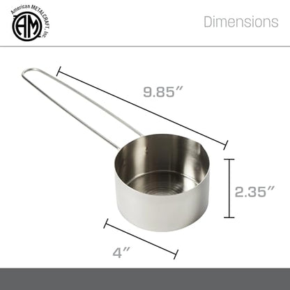 American Metalcraft MCL175 Stainless Steel Measuring Cup, 1 3/4-Cup - size: 1 3/4 Cup