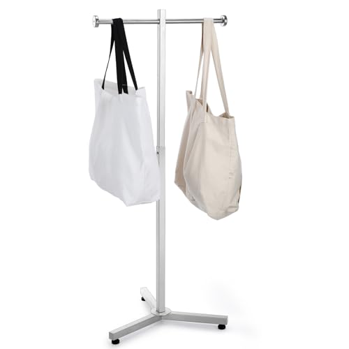 Blulu 45'' Adjustable Shopping Bag Rack Heavy Duty Bag Stand, 1 Pcs, Silver - color: Silver