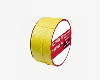 Poly Strap, Polypropylene Strapping, 3200' Length, 1/2" Width, 0.020" Thickness, 400 lbs. Break Strength (Yellow)