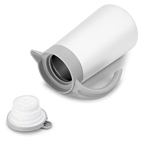 GearRoot 28oz Small Coffee Carafe Insulated Coffee Pot, White - color: White