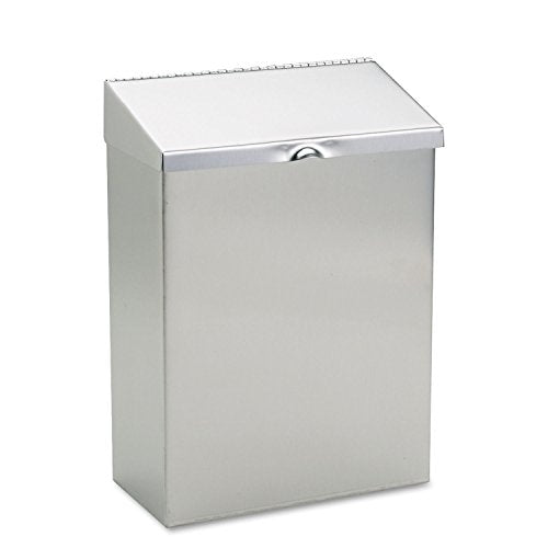Hospeco ND1E Wall Mount Sanitary Napkin Receptacle, 8 x 4 x 11, Stainless Steel