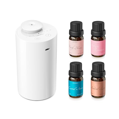 Airversa AN6 Waterless Essential Oil Diffuser Starter Kit, White - color: Classic White