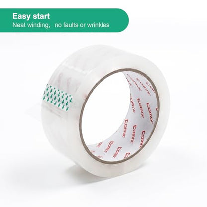 Comix Clear Packing Tape Refills,Heavy Duty,12 Rolls,1.88" x 54.6 yd - size: W-1.88"