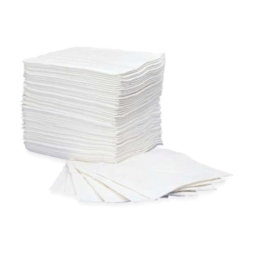 Oil-Dri L90853 White Meltblown Polypropylene Oversize Heavy Weight Oil-Only Pad, 40" L x 30" W, Box of 50 - color: Heavy Weight, size: 30-Inch X 40-Inch, style: 50 Pads