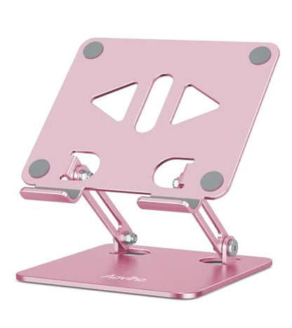 Aoviho Tablet Stand for Desk,Adjustable Tablet Holder,Rose Gold - color: Rose Gold