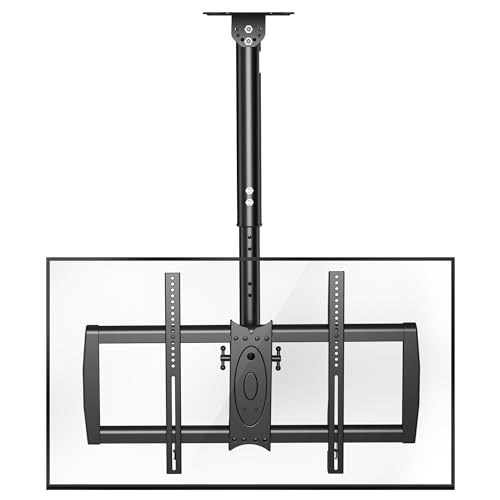 XINLEI Ceiling TV Mount Fits Most 37-75 inch LCD LED Plasma Panel Display with Max VESA 600x400mm Loaded up to 110lbs Swivel and Tilt TV Bracket Height Adjustable MC61A - size: 600x400mm VESA