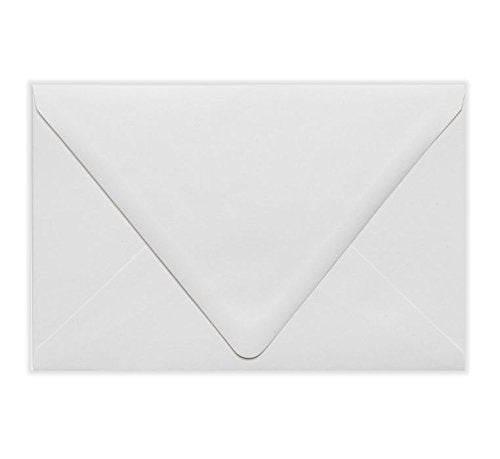 LUXPaper A9 Contour Flap Invitation Envelopes | 5 3/4" x 8 3/4" | White | 80lb. Text | 100% Recycled | 50 Qty - color: White - 100% Recycled