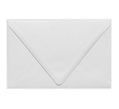 LUXPaper A9 Contour Flap Invitation Envelopes | 5 3/4" x 8 3/4" | White | 80lb. Text | 100% Recycled | 50 Qty - color: White - 100% Recycled