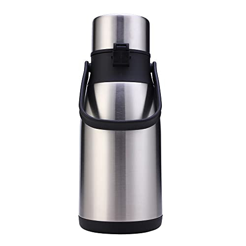 Thermal Coffee Carafe Airpot Dispenser by Heritage66 Triple Wall Stainless Steel Thermal Vacuum insulated 12 hours heat Retention 24 hours cold Retention (3 Liter) (HP30P)