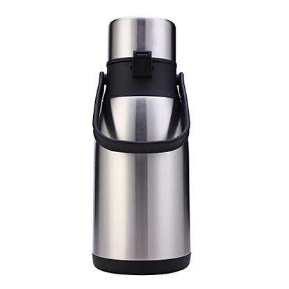 Thermal Coffee Carafe Airpot Dispenser by Heritage66 Triple Wall Stainless Steel Thermal Vacuum insulated 12 hours heat Retention 24 hours cold Retention (3 Liter) (HP30P)