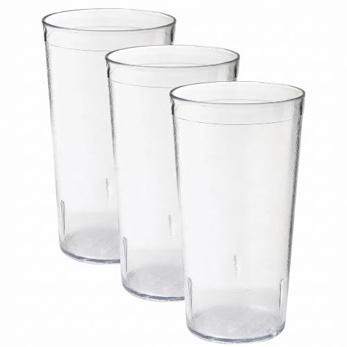 G.E.T. Heavy-Duty Plastic Restaurant Tumblers, 24 Ounce, Clear (Set of 12) (Pack of 3) - size: 24 Ounce (Pack of 3)
