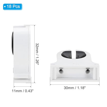 PATIKIL T5 Fluorescent Light Holder, 18 Pack G5 Lamp Base LED Fluorescent Tube Light Socket 250V Non-shunted Turn Type Lamp Holder Replacement, 32x30x11mm