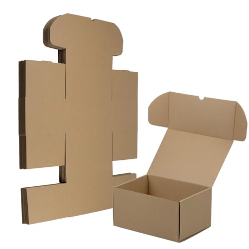 10x7x5 Inches Shipping Boxes Set of 20, Brown Corrugated Cardboard Box Literature Mailer for Packing Small Business - color: Brown, size: 10x7x5 - 20pcs