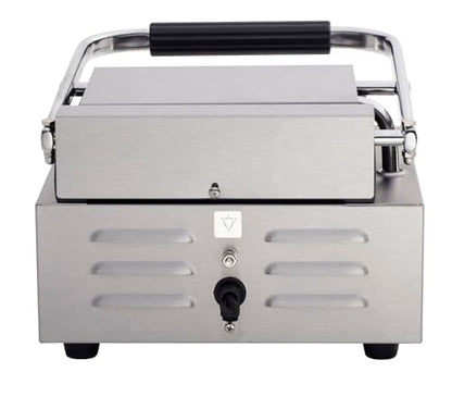 Kratos Commercial Electric Panini Sandwich Grill with Grooved Plates, 9" x 9" Cooking Surface, Commercial Countertop Panini Press, 120V, 1750W (29Y-017) - size: Small w/ Grooved Plates