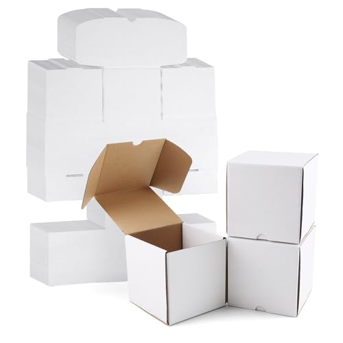 WIFTREY 30 Pack 5x5x5 White Small Shipping Boxes, 5 x 5 x 5 Corrugated Cardboard Box for Packaging Small Business, Shipping, Moving, Mailing - color: White 30 Pack, size: 5x5x5
