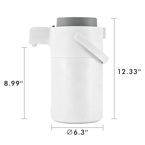 Tiken Airpot Coffee Dispenser with Pump - 102oz/3L Thermal Coffee Carafes for Hot Beverage - Stainless Steel Insulated Coffee Thermos Carafe - color: White, size: 102 Ounces