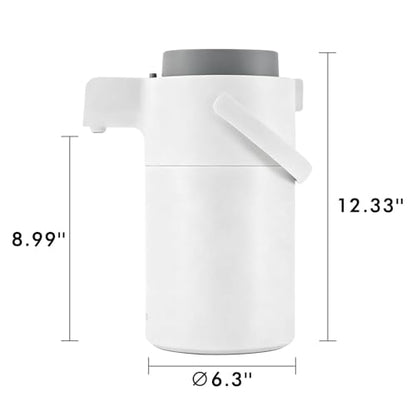 Tiken Airpot Coffee Dispenser with Pump - 102oz/3L Thermal Coffee Carafes for Hot Beverage - Stainless Steel Insulated Coffee Thermos Carafe - color: White, size: 102 Ounces