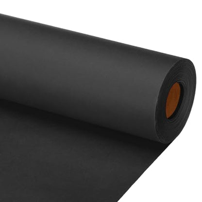 PATIKIL Wrapping Paper, 15"x1000"(80') Bulletin Board Paper Roll Kraft Paper Roll Construction 80GSM for Shipping Packing Gift Wrapping Craft Flower Bouquet Christmas, Black - color: Black, size: 15x1000 Inch