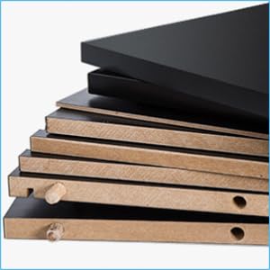 FITUEYES Mobile Printer Stand with Storage, Wood Small Printer Table, Black - color: Black