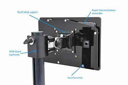 Security Anti-Theft Acrylic Case for Dell Latitude 13 2-in-1 7350 Detachable Tablet with Wall Mount Kit (Black, Latitude 13 2-in-1 7350 Detachable) - color: Black, size: Latitude 13 2-in-1 7350 Detachable