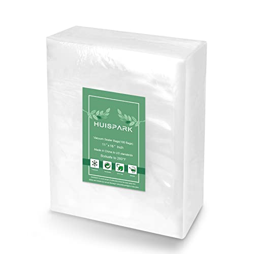 11" x 16" Vacuum Sealer Bags Heavy Duty Pre-Cut Design Commercial Grade Food Sealable Bag for Heat Seal Food Storage,Smell Proof Bags Boilsafe to 280°F Freezable, Resizable (100Pcs) - size: 11 x 16 Inch 100 Pcs