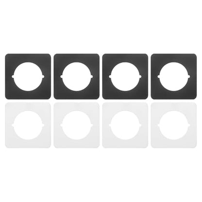 PATIKIL Door Knob Plates, 4 Pcs Square Plate Cover for Door Deadbolt Double Side Knob Handle Repair Kit Cover Filler Fixing Repair Backplate, Black - color: Black