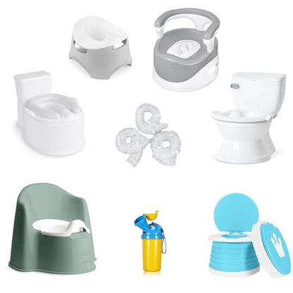 OULIGET Potty Chair Liners with Elastic, Portable Potty Training Bags, Potty Refill Liners Disposable for Toddlers Kids and Baby,Toilet Seat Cover,17x8Inches,Clear - color: Clear